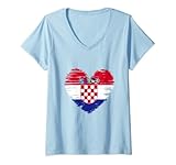 Photo Gallery donna croatia heart south korean flag south korean pride maglietta con collo a v Photo Gallery donna croatia heart south korean flag south korean pride maglietta con collo a v