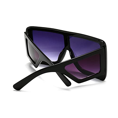 COTIA Oversize Square Shield Sunglasses Men Women Vintage Flat Top One-piece Mirror Big Frame Mask Full Frame Goggle3