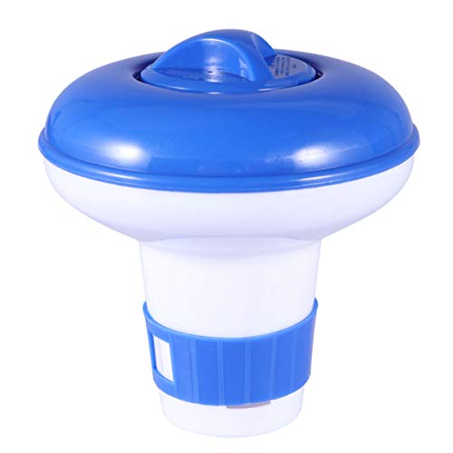 Yardwe Pool Chemical Dispenser Chlorine Floater Automatic Floating Chemical Tablet Holder Bromine Case for Fish Tank Swimming Pool