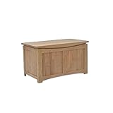 Deckenbox aus massiver Eiche, halbmondförmig, Schlafzimmermöbel, Holzhocker mit Deckel...