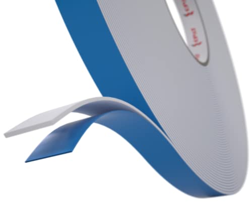 Foam Tape Double Sided White Sponge Tape with High Adhesive Strength,Heavy Duty Adhesive,Waterproof Mounting,Sticky DIY Tools for Led Strips Photo Frames for Cars plate Number.