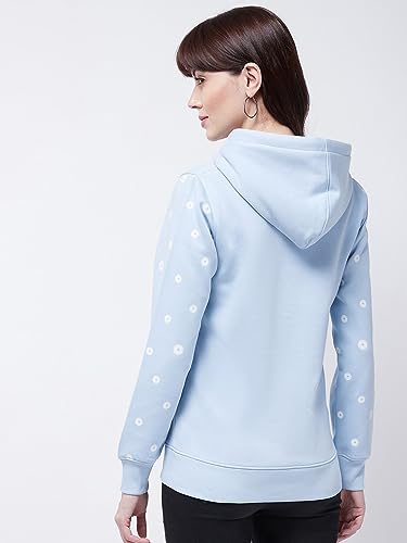 Image of Modeve Women Printed Hooded Sweatshirt for Winter