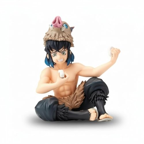 Image of Awestuffs Action Figure Limited Edition for Car Dashboard, Decoration, Cake, Office Desk & Study Table (Inosuke Sitting D Slayer)