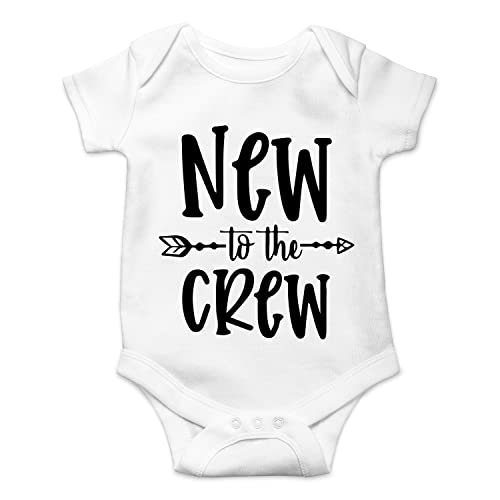 Image of Belle Homie New To The Crew - Funny Baby Essentials Bodysuit - Cute Newborn Boy Clothes Baby Girl Romper