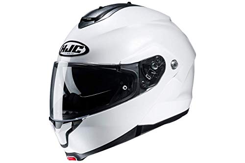 HJC, Casco modular moto C91 pearl white, L