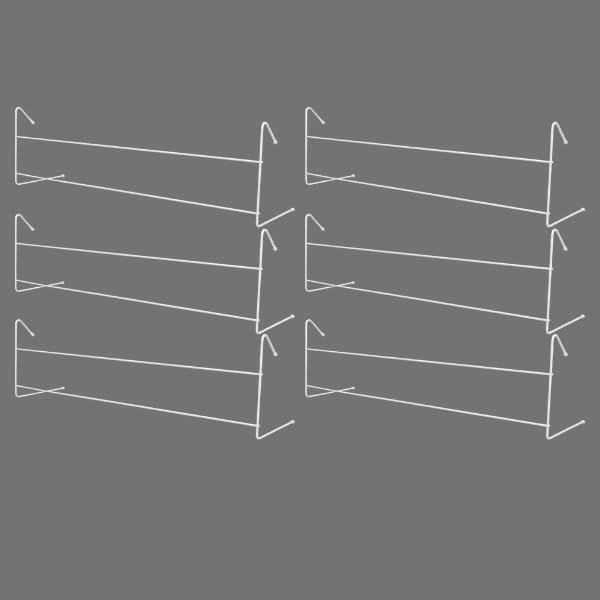 Marco Paul 6 Pack Clothes Airer Indoor - Radiator Airer Racks with 2 Bars - Strong Steel Radiator Clothes Drying Rack with Non-Scratch End Caps - Compact Folding Over Radiator Towel Rails for Laundry