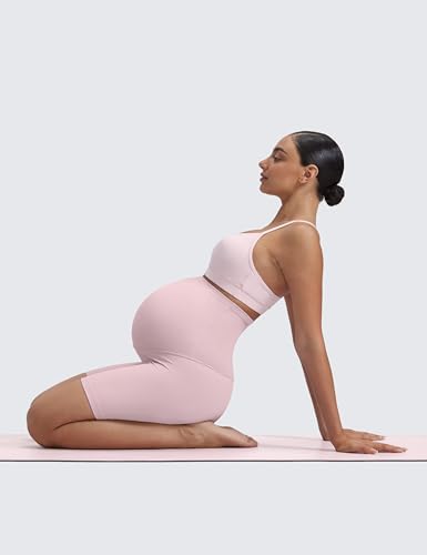 Image of CRZ YOGA Maternity Biker Shorts 6 inch | Butterluxe, Extremely Soft, Gentle Compression, Yoga, Super High Rise, U-shaped Belly, Pregnancy and Postpartum