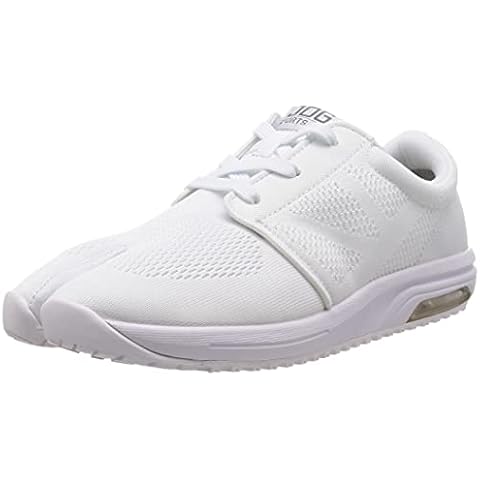 Marugo Japanese Tabi Style Sports Shoes, Air Cushion, Split Toe, Unisex, Lightweight Sneaker, Polyester Knit Upper, EVA + Rubber with Air Bag Outsole White Cover
