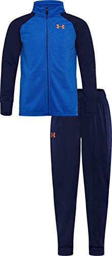 Under Armour Boys' Little Zip Jacket and Pant Set, Powderkeg Blue F192, 4