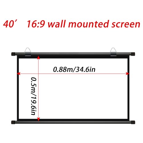 Pantalla de proyección manual 16:9 portátil miniatura 7