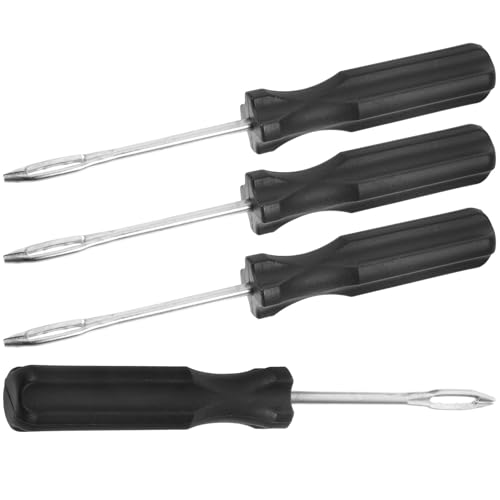 ASAKKURA Herramienta para Reparación de Neumáticos Función de Vacío, 4 Piezas Metálicas Compactas para Coche, Moto y Bicicleta, Kit Portátil para Reparación de Pinchazos en Vehículo