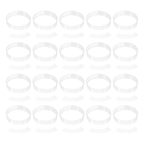 Tiras de plástico para cuello de camisa VILLCASE de 200 piezas en color claro