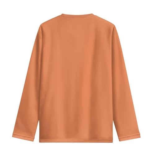 Image of Girls Long Sleeve Shirts Casual Crewneck Soft T-shirts for Girls 3-16 Years Old