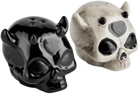 Killstar Ashmedai Salero y pimentero Calavera Cuernos de Diablo Goth Spooky