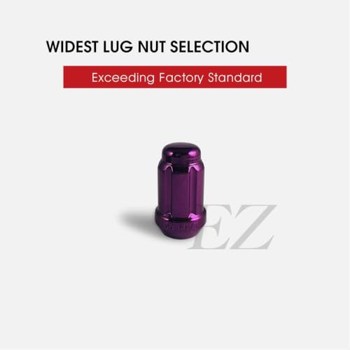 Image of 20 Purple Spline Drive Small Diameter Acorn 12x1.5 Purple Lug Nut Kit with Key