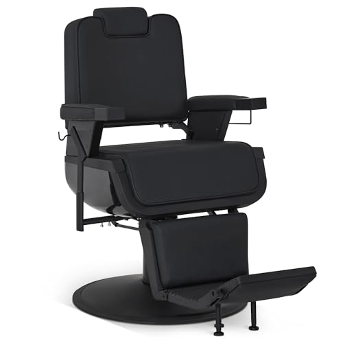 BarberPub All Black Vintage Chair