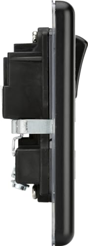 Knightsbridge 13A 2G DP Switched Socket - Matt Black - Image 3