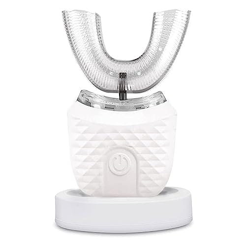 Brosse À Dents Ultrasonique Électrique 360° - Blanchiment Froid, IPX7 Étanche (Blanc)
