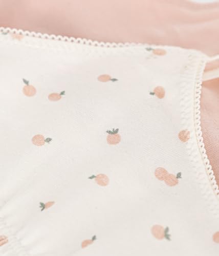 Petit Bateau Girls 2 Pack Floral and Solid Brassieres3