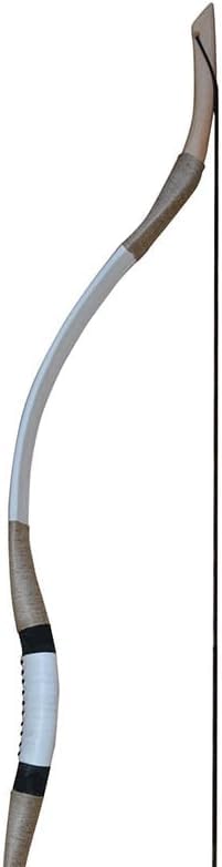 Huntingdoor Arco ricurvo Tradizionale Fatto a Mano in Legno mongolo Gomito da Caccia Arco Arco Lungo per la Pratica di Caccia Adulti 30-60 libbre (30lbs)
