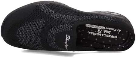 Skechers womens 100310w Sneaker, Black/Black, 8 Wide US | Image 5