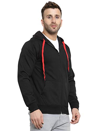 Image of Scott International Men's Solid Cotton Hoodies for Men, Trendy and Comfortable Sweatshirts for Men, Stylish Winter Wear with Hood and Pockets, Fashionable Hooded Sweatshirts