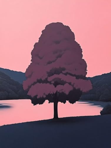 Broderie diamant adulte grand format 80x110cm, kit broderie paysage de rivière pour salon
