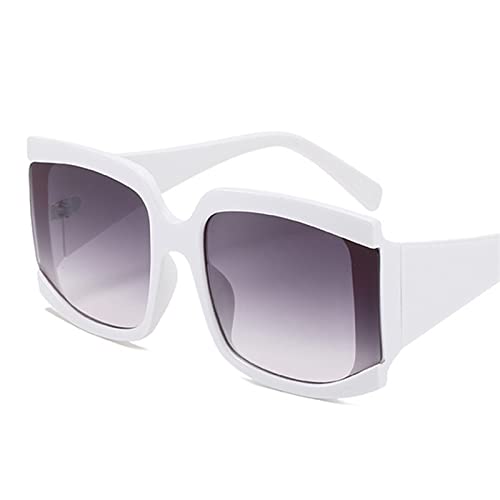 Lunettes de soleil femmes grand cadre carré pour terrasse et plage