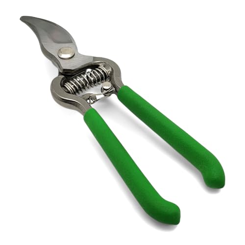 FAST WORLD SHOPPING - Cesoia da Giardinaggio – Forbici Potatura 8 Pollici in Acciaio, Troncatrice per Rami, Fiori, Piante, Potatura Facile e Precisa, Uso Professionale e Fai da Te