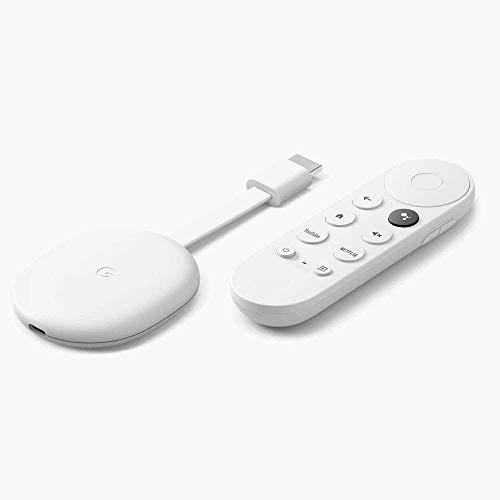 Chromecast with Google TV (4K) Snow - Streaming Stick Entertainment on Your TV with Voice Search Watch Movies Shows and Live TV in 4K HDR - (G9N9N;GZRNL)
