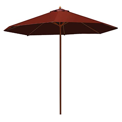 GaRcan Sombrilla de jardín, sombrilla Octogonal de 2,7 m/8,9 pies, protección UV Plegable de Madera, Impermeable para Tienda de campaña de Playa/Piscina/Patio, toldo, Refugio Solar