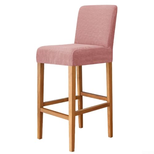 Funda elástica para silla de bar con tela antibolitas y resistente a las arrugas, diseñada para su uso en hogares, hoteles o clubes para proteger taburetes altos (rosa-2)