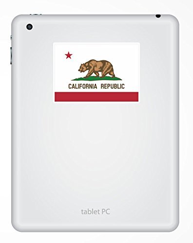 2 x 10cm/100mm California bandiera adesivo vinile