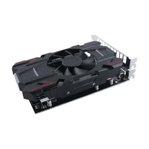 Carte Graphique de Jeu, HD6770 4 Go DDR5 128 Bits PCI Express 2.0 16X Slot HDMI DVI VGA Interface, Carte Graphique D'ordinateur avec Ventilateur Unique (HD6770 4 Go DDR5)