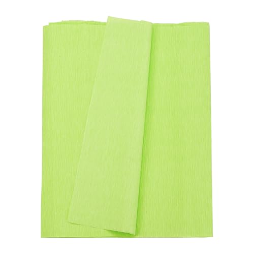 Image of MECCANIXITY Crepe Paper Roll 8.2ft Long 13 Inch Wide for Wedding Ceremony Various Large Festivals Decoration, Fruit Green