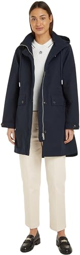 Tommy Hilfiger Damen Parka Cotton Blend Parka Winter, Blau (Desert Sky), S