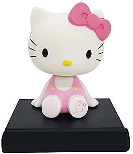 Image of AUGEN Super Hero Hello Kitty Pink Action Figure Limited Edition Bobblehead with Mobile Holder for Car Dashboard, Office Desk & Study Table (Pack of 1)
