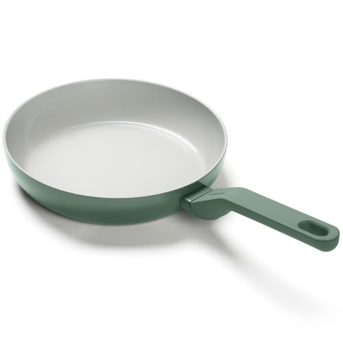 Image of Ember Cookware Arcilla Ceramic Frying Pan 24cm | Non Stick Cookware | Non Toxic Pan | ISI Certified | Ceramic Fry Pan for Cooking | PFAS & PTFE Free | 5-Year Warranty | Green