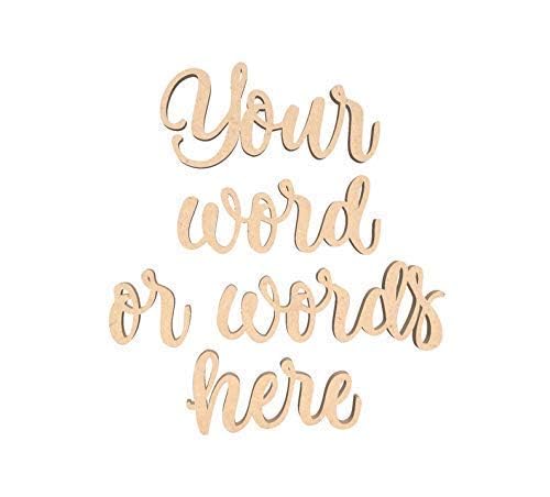 Image of LET'S DIY Customise Personalized Text Cutout Letters & Numbers - MDF Alphabets for Name Plates, Decorations, Art & Craft Projects - Premium, Versatile, and Easy to Paint (Cursive Letters)
