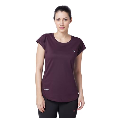 Image of berge' Ladies Polyester Dry Fit Western Shirts & Tshirts for Women, Quick Drying & Breathable Fabric, Gym Wear Tees & Workout Tops|Half Sleeve T-Shirt|Running Tshirts for Women