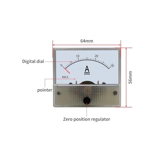 Ampèremètre mécanique 85C1 mesure directe DC 50A sans écran digital
