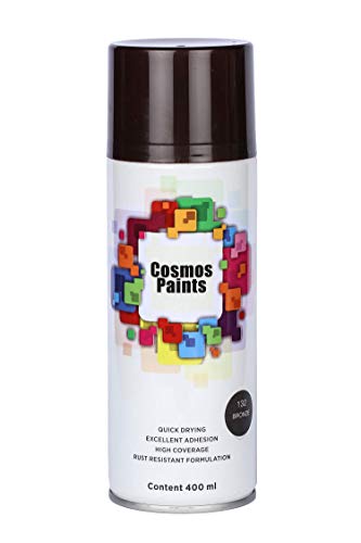 Image of Cosmos Paints Metallics 132 Bronze Spray Paint, Gloss Finish (400 Ml) | Quick Dry & No-Drip Wide Spray Cap System For Cars, Bikes & Metal, Wood, Plastic, Diy, Home Decor, Art & Craft