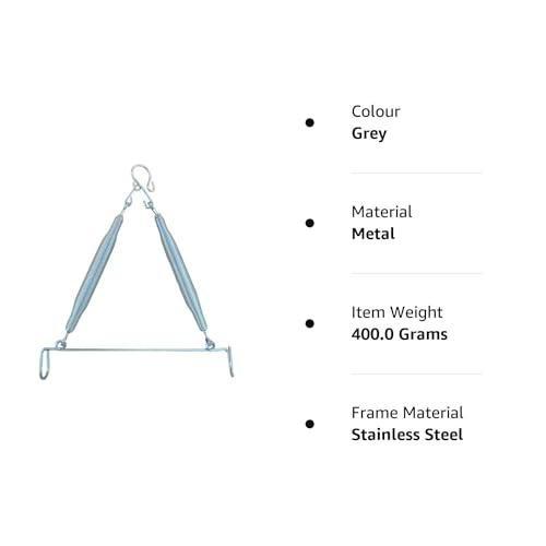 Image of Spring for Baby Hanging Cradle Stainless Steel Heavy Action Spring, Infant Jhula Swing Stainless Steel Spring Set Triangle, thottil kambi Hook, jhoola, palna, jula, Swings (Triangle-20 kg)