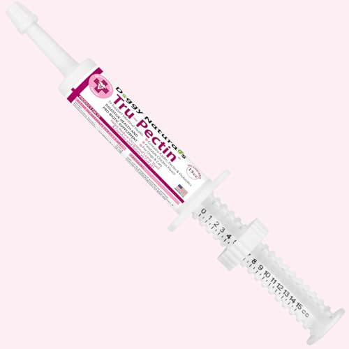 Tru-Pectin Anti-Diarrheal Oral Paste for Dogs & Cats Chicken Liver Flavor Helps Reduce Occasional Loose Stool & Diarrhea Balance Gut pH Support Normal Digestion & Gut Flora -Made in USA- 15cc