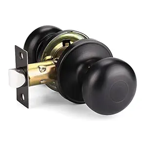 Mengico 6 Pack Interior Door Lock,Oil Rubbed Bronze Door Lock,Door Knob Handle Passage Lock(for Hallway&Close)