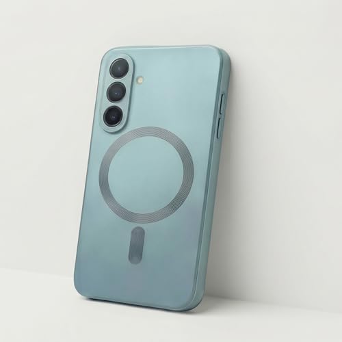 Image of amazon basics Premium Mag-Safe Case for Samsung Galaxy S26 Plus 5G | Shockproof & Anti-Scratch Cover | Soft Silicone with Wireless Charging | Camera Lens Guard - Blue