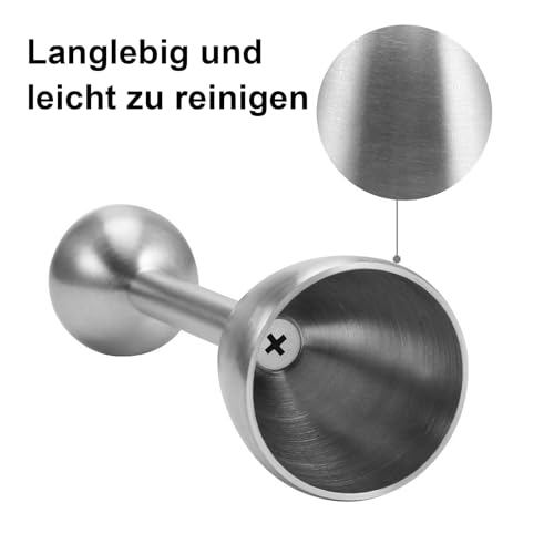 ORAGKE Eierköpfer Edelstahl und Eierbecher Edelstahl 2er Set – Eier in Sekunden öffnen – Eieröffner und Federeierbecher Spülmaschinenfest – Premium Küchenhelfer für perfekte Frühstückseier – Bild 3