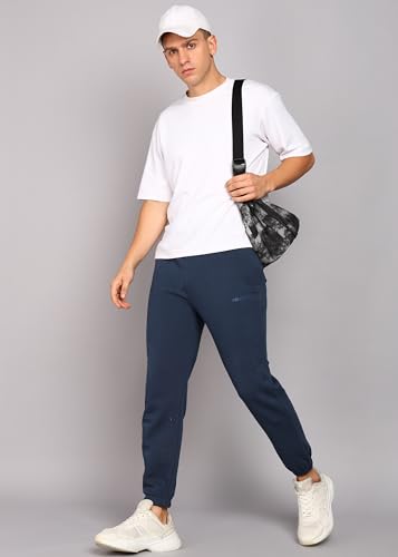 Image of Alan Jones Clothing Men's Regular Fit Mid Rise Fleece Jogger Regular Pants For Winterwear