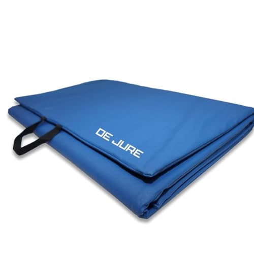 Image of ABB INITIO GYM PVC Leatherette Yoga Mat, Unbeatable Non Slip Raxine, Eco Friendly and Odorless Lightweight and Extra Large Size with 10 MM Thickness (Blue)