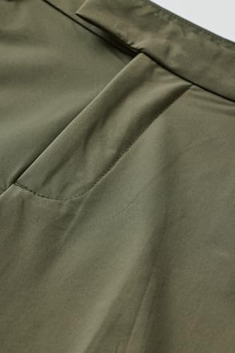 Image of SNITCH Men Casual Trousers | Slim Fit Mid Rise Solid Design | Durable Cotton Blend & Smooth Texture for Office & Everyday Wear |Olive
